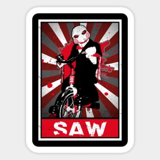 Saw Horror Movie Bloody Jigsaw Sticker